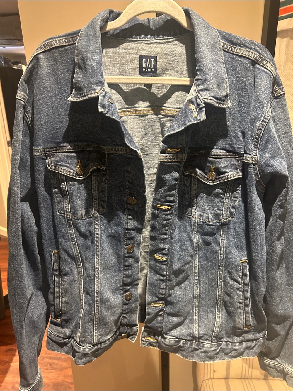 GAP Blue Denim Jacket with Button Front